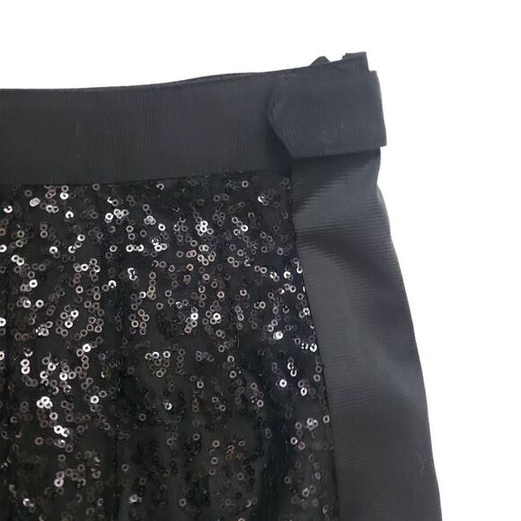 I Heart Ronson Ladies Size 12 Black Sequin A-Line Skirt - Picture 2 of 6